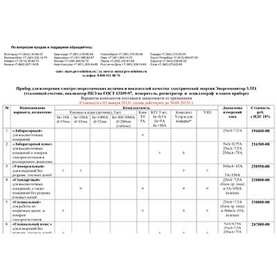 Прайс на энергомонитор 3.3Т1